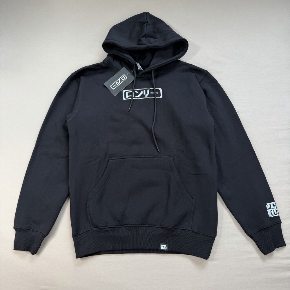 NWT Gamersupps GG Lonely Hoodie SMALL Unisex Black Sweater Pullover Pixel Cups